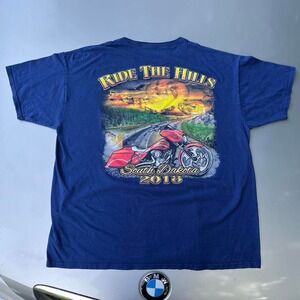Blue Ride the Hills South Dakota 2018 biker shirt